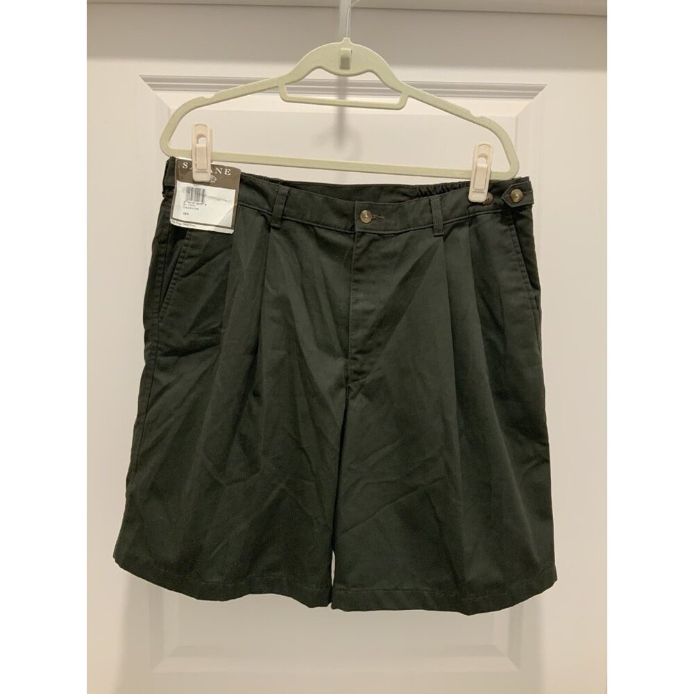 Savane Shorts 36 Waist Classics Mens Traditions Wrinkle Free Green 4 Pocket NWT